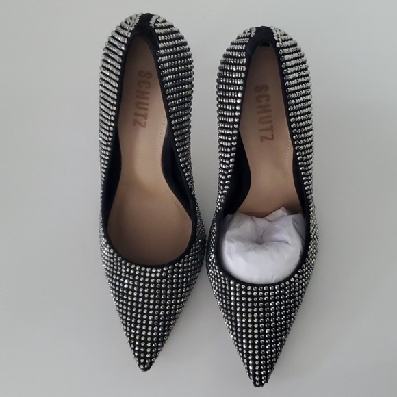 NWT SCHUTZ Lou Crystal & Rhinestones Pump 6.5 B - Picture 5 of 6